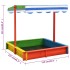 Arenero infantil tejado ajustable madera abeto multicolor
