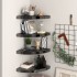 Estantes flotantes esquina 4 uds MDF negro brillo 35x35x3,8