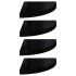 Estantes flotantes esquina 4 uds MDF negro brillo 35x35x3,8