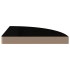 Estantes flotantes esquina 4 uds MDF negro brillo 35x35x3,8