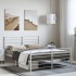Estructura cama sin colchón con estribo metal blanco 150x200