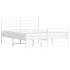 Estructura cama sin colchón con estribo metal blanco 150x200