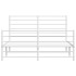 Estructura cama sin colchón con estribo metal blanco 150x200