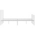 Estructura cama sin colchón con estribo metal blanco 150x200