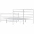 Estructura cama sin colchón con estribo metal blanco 150x200