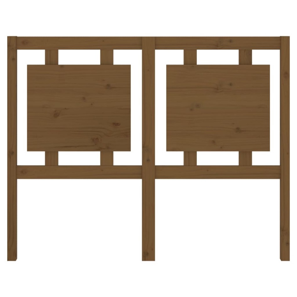 Cabecero de cama madera maciza pino marrón miel 125,5x4x100