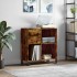 Mueble discos madera contrachapada roble ahumado 84,5x38x89