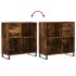 Mueble discos madera contrachapada roble ahumado 84,5x38x89