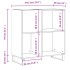 Mueble discos madera contrachapada roble ahumado 84,5x38x89
