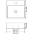 Lavabo con orificio para grifo cerámica blanco 51,5x38,5x15