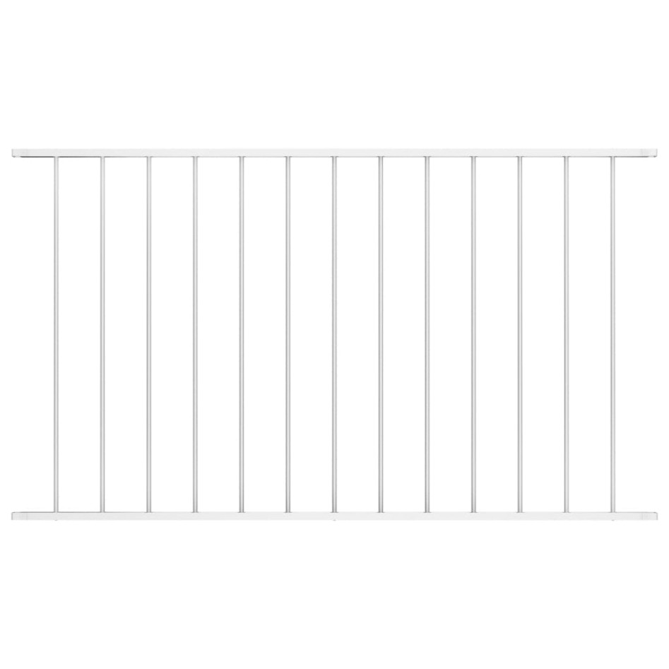 Panel de valla con acero recubrimiento polvo blanco