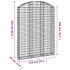 Cesta gaviones forma arco hierro galvanizado 150x30x200/220