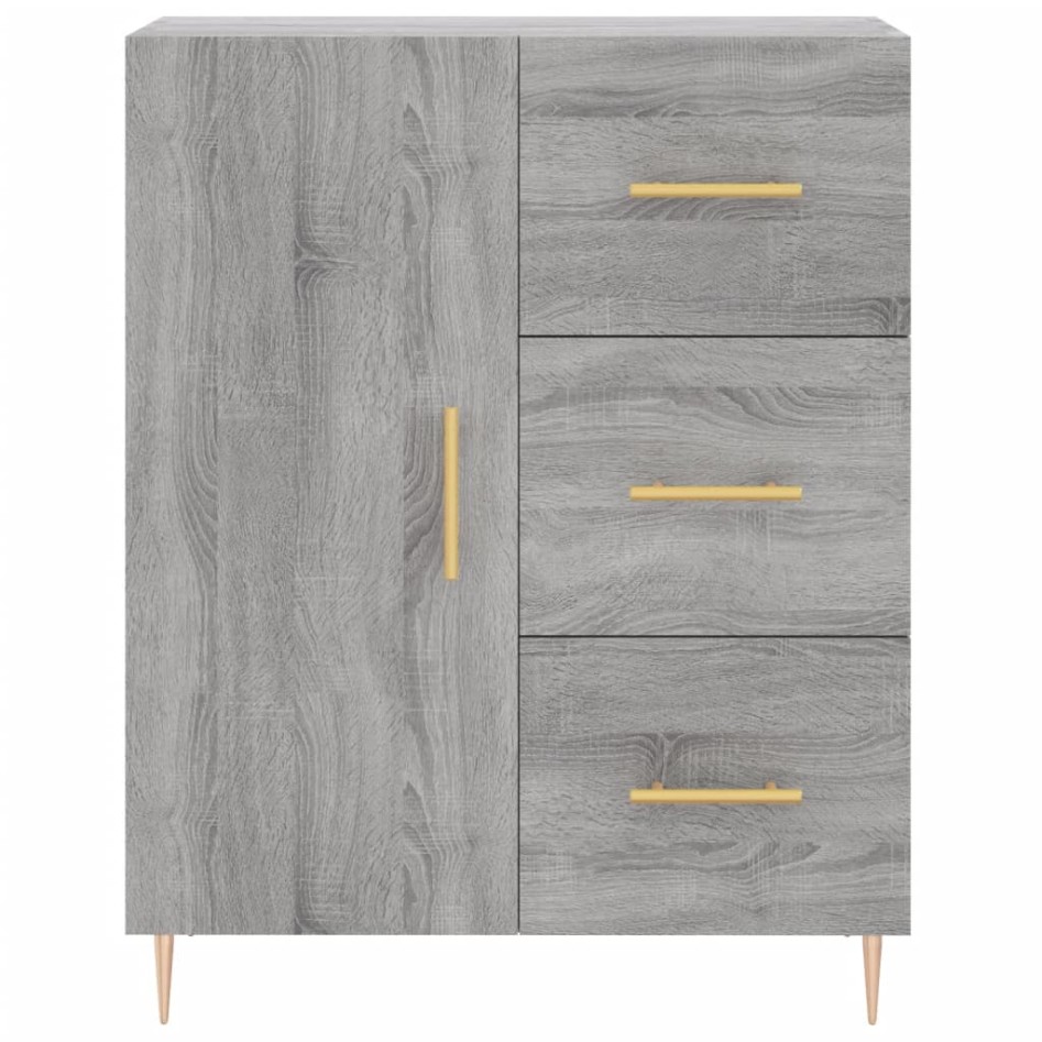 Aparador de madera de ingeniería gris Sonoma 69,5x34x90