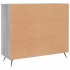 Aparador de madera de ingeniería gris Sonoma 90x34x80