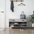 Banco zapatero madera de ingeniería gris Sonoma 102x35x55
