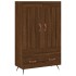 Aparador alto madera de ingeniería roble marrón 69,5x31x115