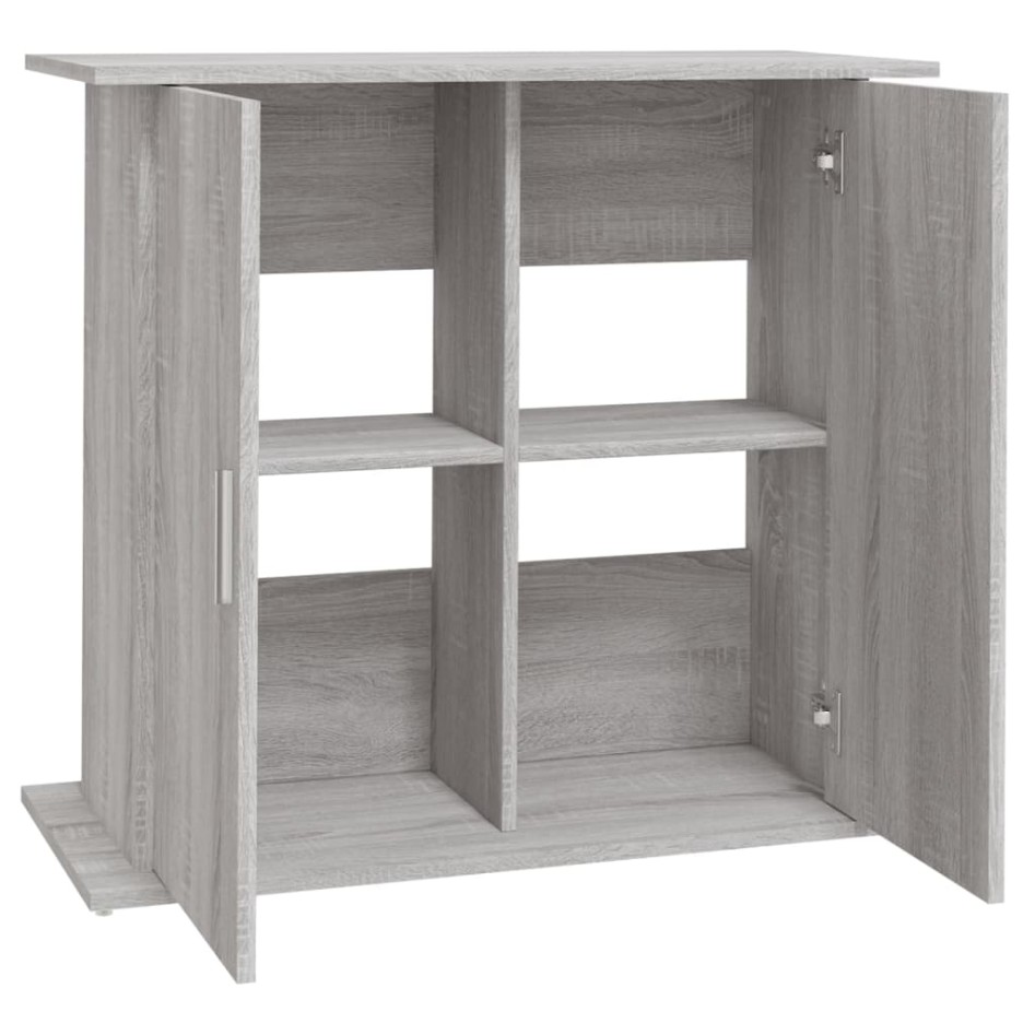 Soporte para acuario madera ingeniería gris Sonoma 81x36x73