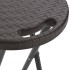 Taburetes jardín plegable 2 uds HDPE acero marrón look