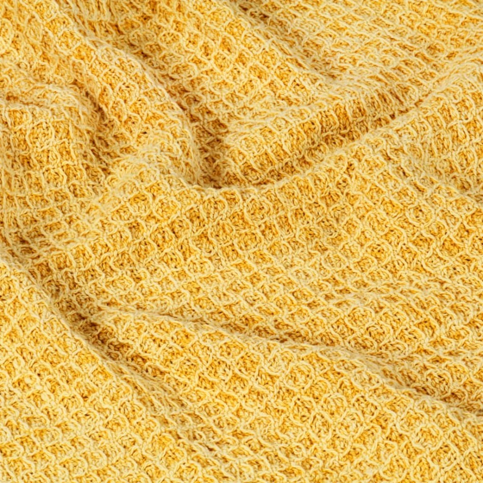 Manta de algodón amarillo mostaza 220x250