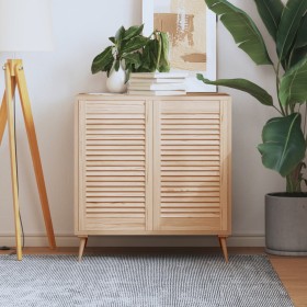 Puertas de armario de lamas 2 uds madera de pino 69x39,4