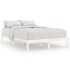 Estructura de cama sin colchón madera maciza blanco 140x200
