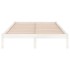 Estructura de cama sin colchón madera maciza blanco 140x200