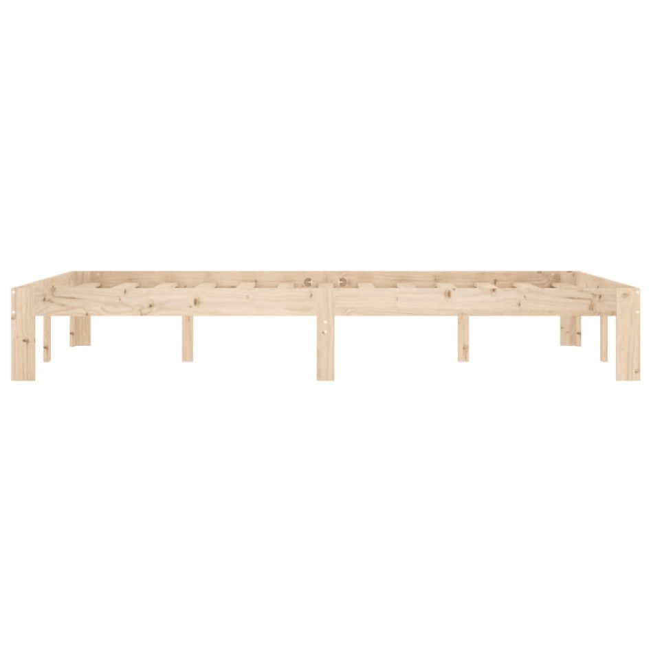 Estructura de cama sin colchón madera de pino maciza 120x200