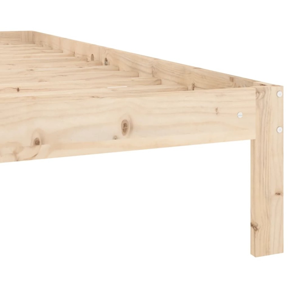 Estructura de cama sin colchón madera de pino maciza 120x200