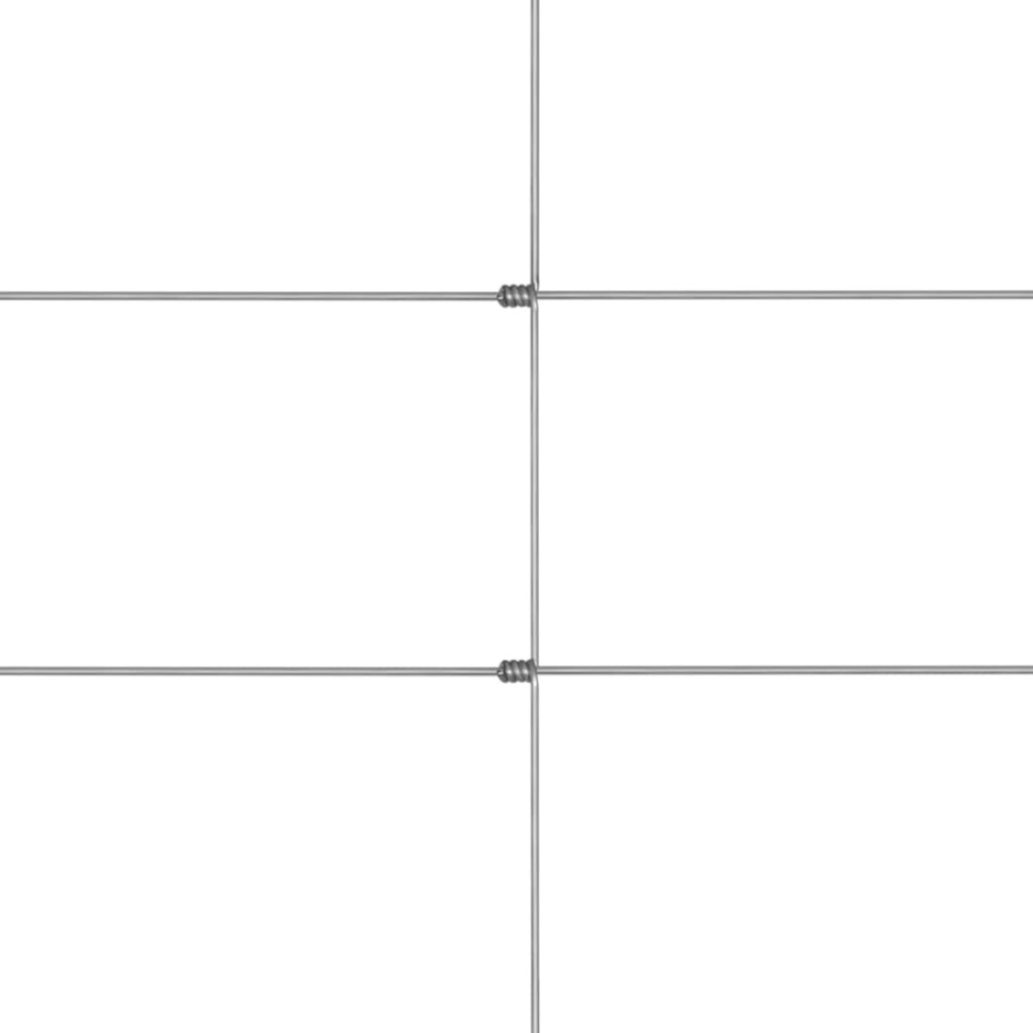 Valla de jardín de acero galvanizado plateado 50 m 150