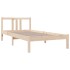 Estructura cama individual sin colchón madera maciza 90x190