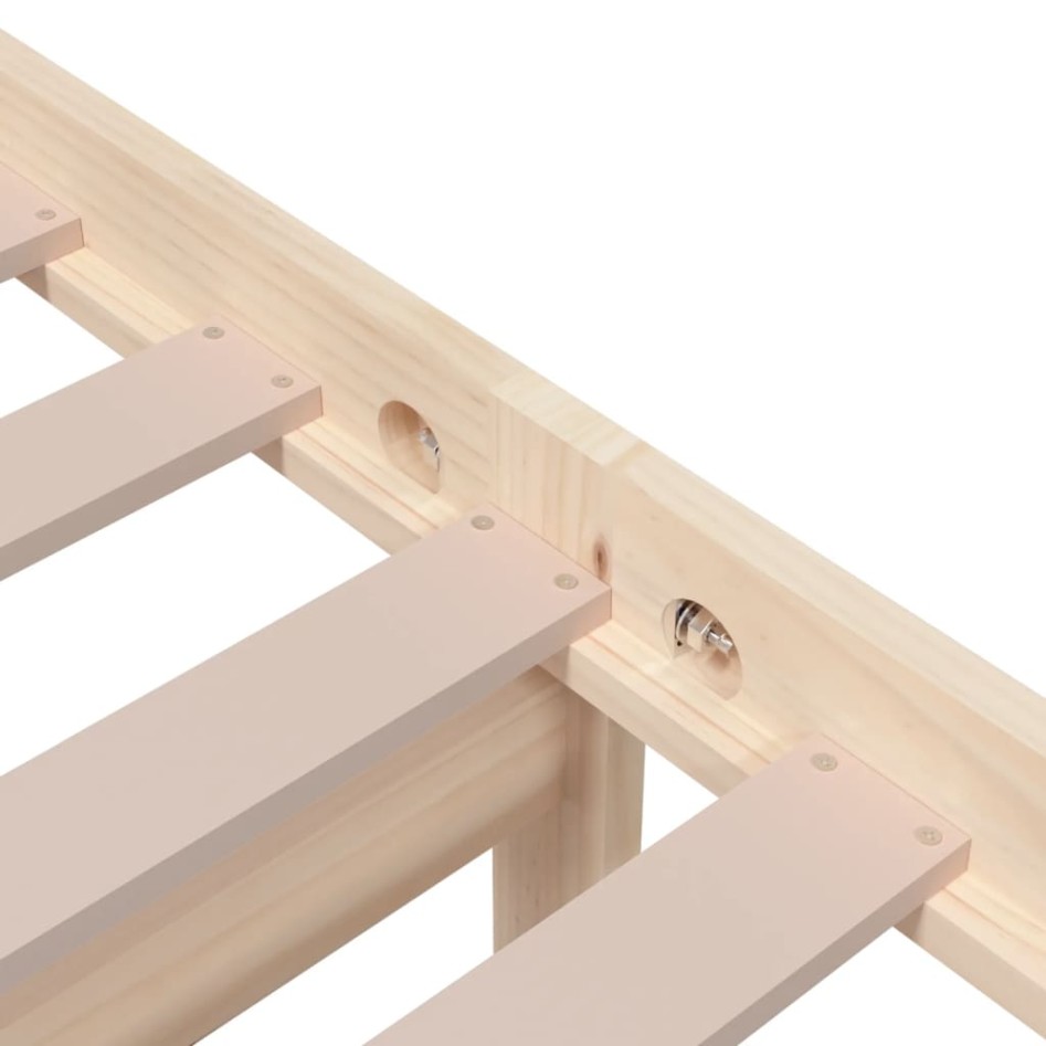 Estructura cama individual sin colchón madera maciza 90x190