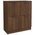 Aparador de madera contrachapada roble marrón 60x30x70