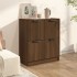 Aparador de madera contrachapada roble marrón 60x30x70
