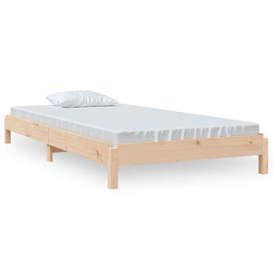 Cama apilable de madera pino maciza 75x190