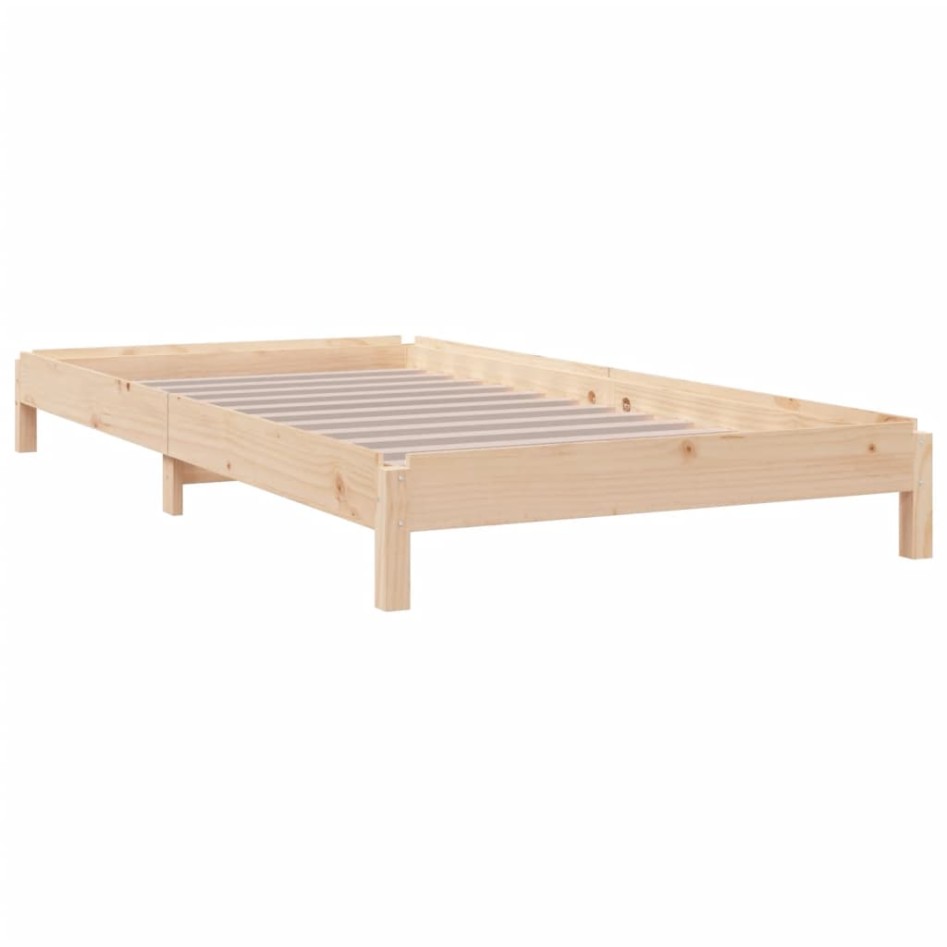 Cama apilable de madera pino maciza 75x190