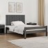 Cabecero de cama de pared madera maciza pino gris 127,5x3x60