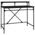 Escritorio de hierro y madera contrachapada negro 100x50x90