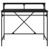 Escritorio de hierro y madera contrachapada negro 100x50x90