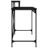 Escritorio de hierro y madera contrachapada negro 100x50x90