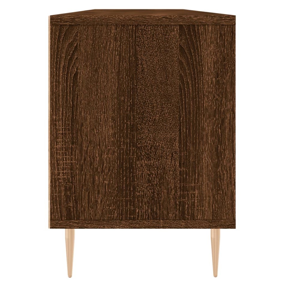 Mueble de TV madera contrachapada roble marrón 150x30x44,5