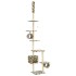 Rascador para gatos con postes de sisal huellas beige 260