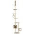 Rascador para gatos con postes de sisal huellas beige 260