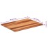 Tablero de mesa madera maciza de acacia 25-27 mm 60x80