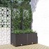 Jardinera con enrejado PP negro 80x40x136