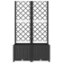 Jardinera con enrejado PP negro 80x40x136