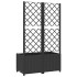 Jardinera con enrejado PP negro 80x40x136