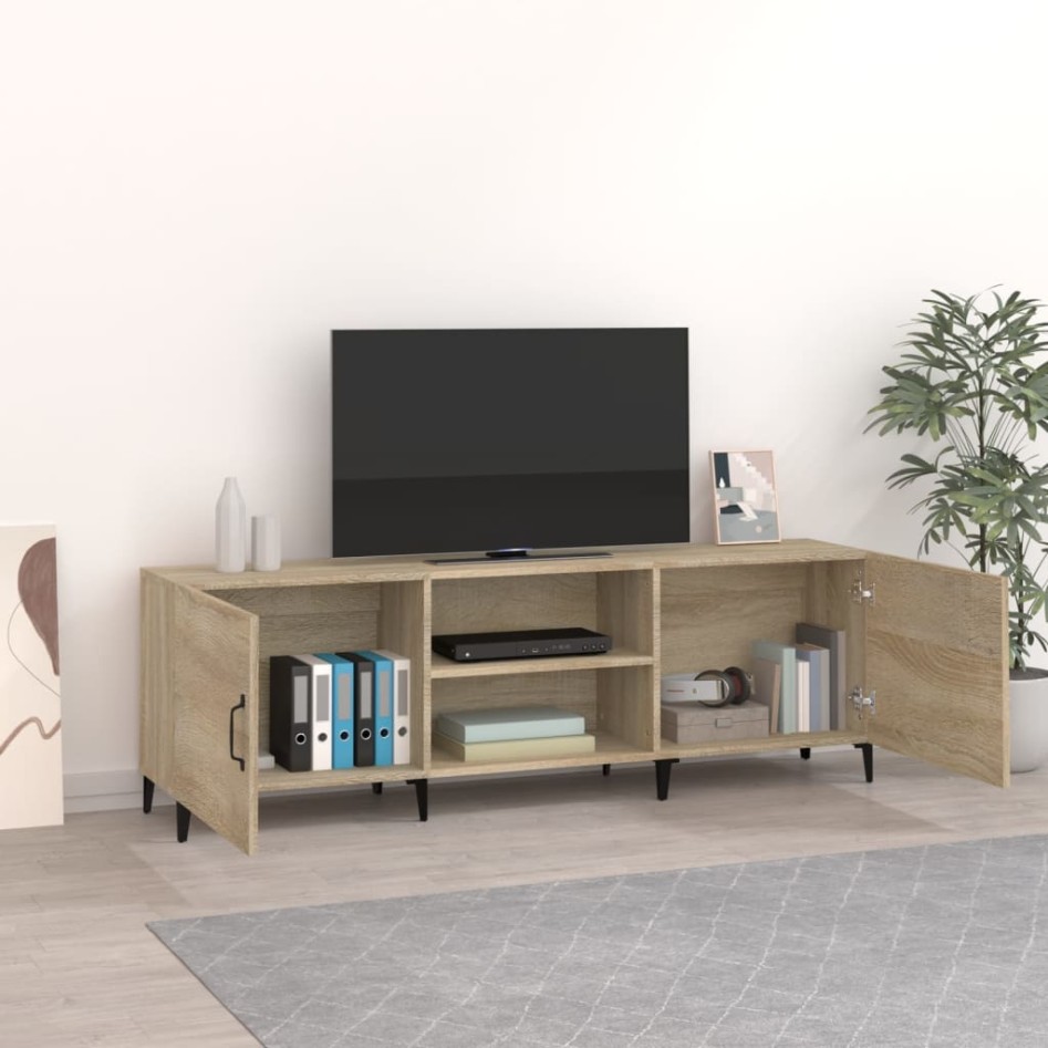 Mueble para TV madera de ingeniería roble Sonoma 150x30x50