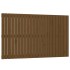 Cabecero cama pared madera maciza pino marrón miel 147x3x90