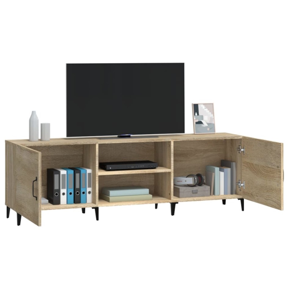 Mueble para TV madera de ingeniería roble Sonoma 150x30x50