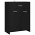 Armario de baño madera contrachapada negro 60x33x80